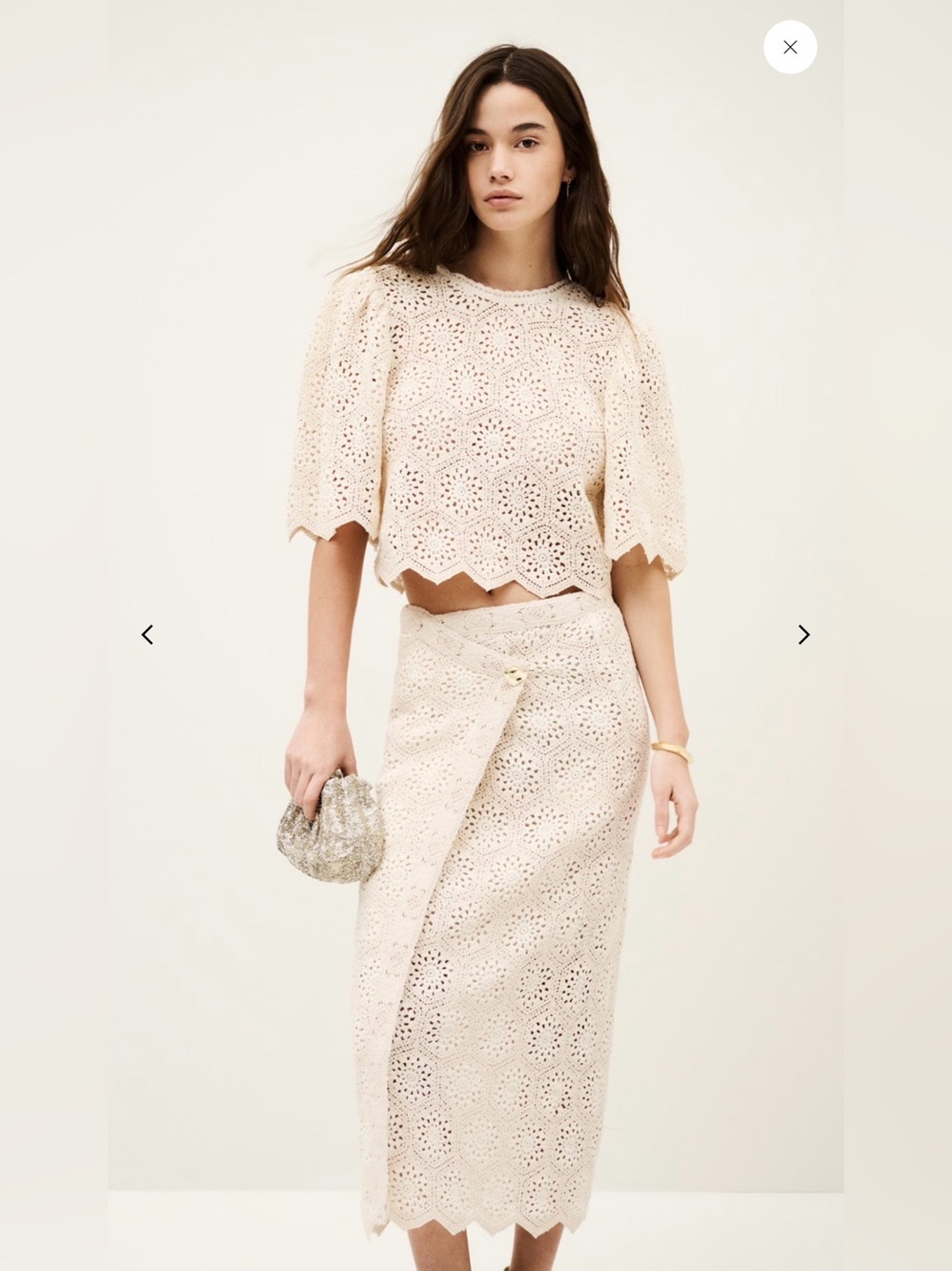 BA&SH Gaelle Skirt in Ecru